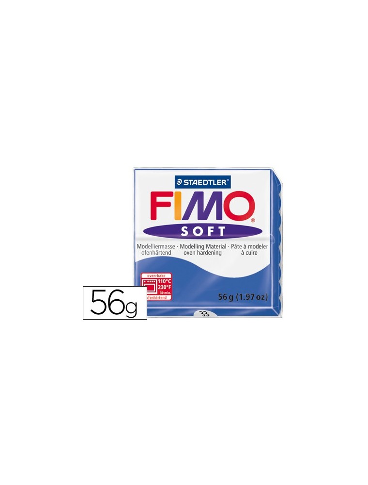 Pasta staedtler fimo soft 57 gr color azul brillante