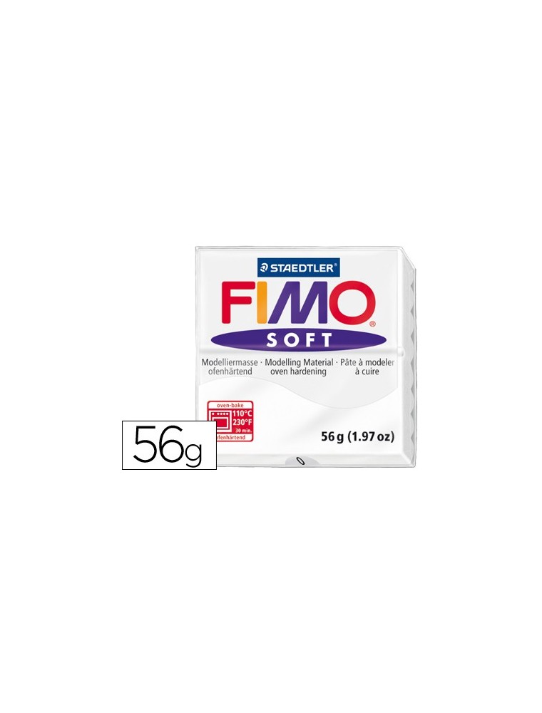 Pasta staedtler fimo soft 57 gr color blanco