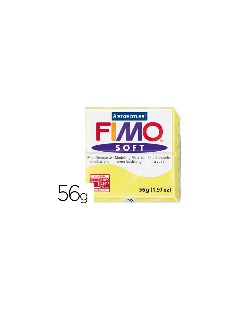 Pasta staedtler fimo soft 57 gr color amarillo limon