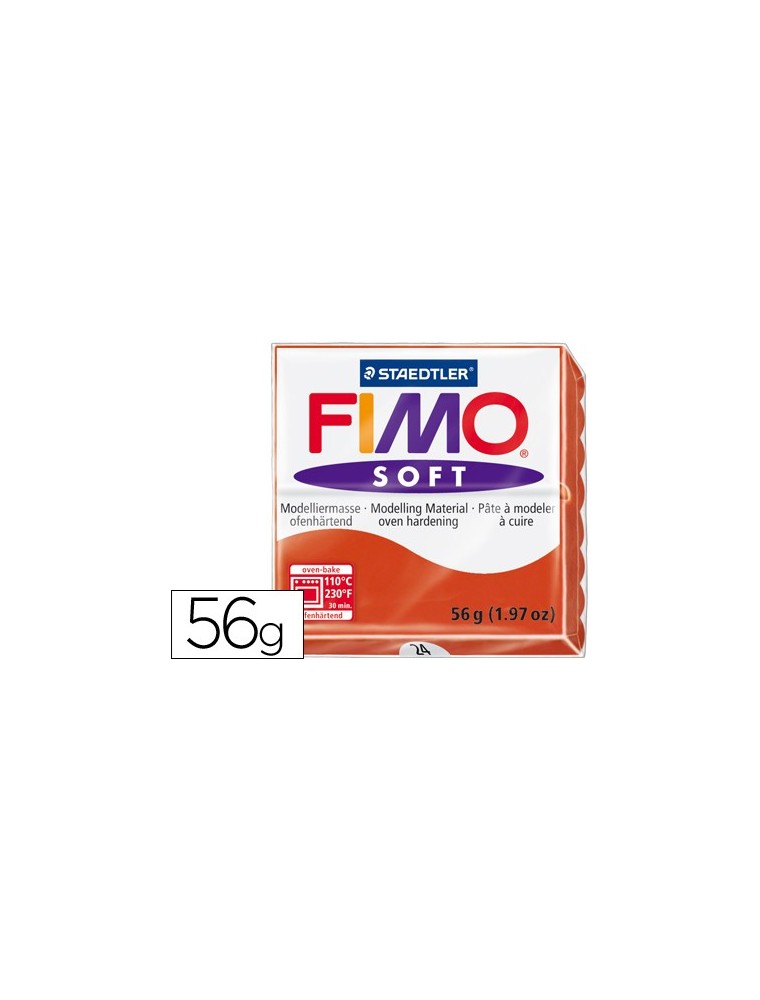 Pasta staedtler fimo soft 57 gr color rojo indian