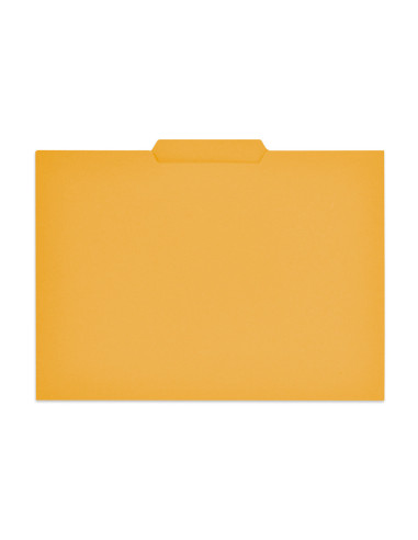 GIO SUBCARPETA CON PESTAÑA CENTRAL FOLIO CARTULINA 250GR AMARILLO INTENSO -50U-