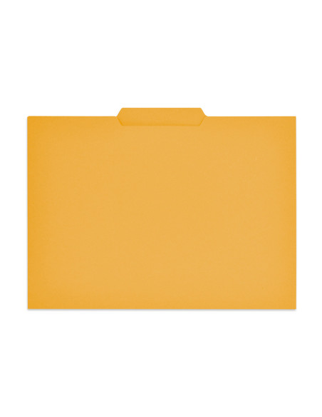 GIO SUBCARPETA CON PESTAÑA CENTRAL FOLIO CARTULINA 250GR AMARILLO INTENSO -50U-