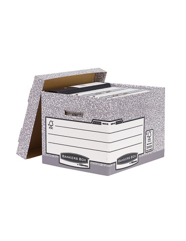 FELLOWES CONTENEDOR DE ARCHIVOS GRIS CON TAPA