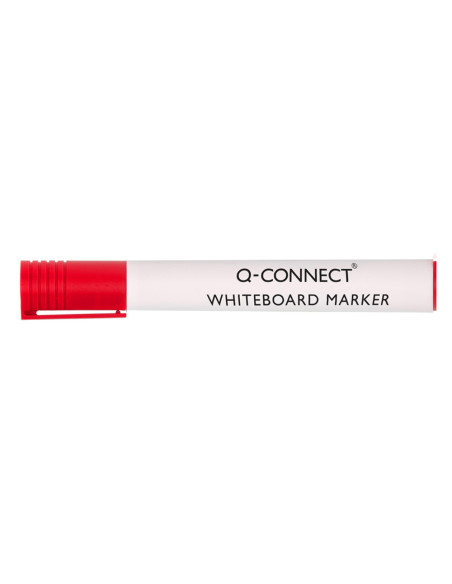 Rotulador q-connect pizarra blanca color rojo punta redonda 3 mm