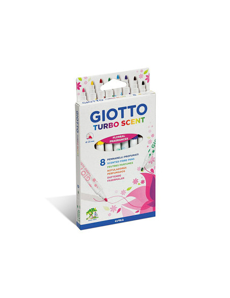 Rotulador giotto turbo scent fragancias florales caja de 8 unidades