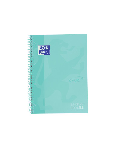 OXFORD CUADERNO TOUCH EUROPEANBOOK 1 WRITE&ERASE 80H A4+ 5X5MM MICROPERFORADO T/EXTRADURA PACK 5 UD MENTA PASTEL