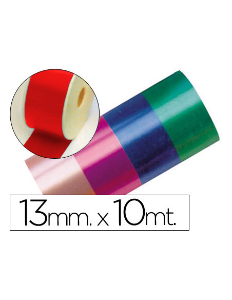 Cinta fantasia 10 mt x 13 mm rojo