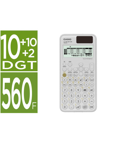 CASIO CALCULADORA CIENTIFICA NEGRO/BLANCO 15 Y 10+2 DÍGITOS 576 FUNCIONES FX-991SPCW