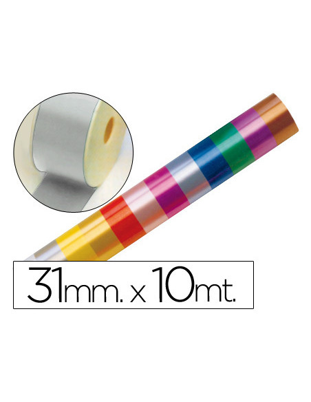 Cinta fantasia 10 mt x 31 mm plata