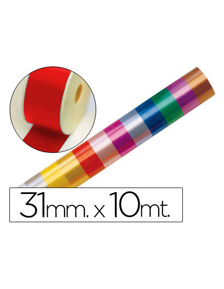 Cinta fantasia 10 mt x 31 mm rojo