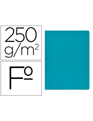 GIO SUBCARPETA SIMPLE CARTULINA AZUL CELESTE FOLIO 250GR -50U-