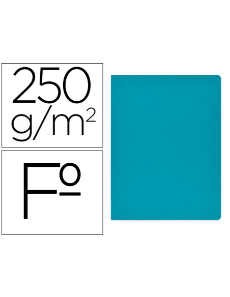 GIO SUBCARPETA SIMPLE CARTULINA AZUL CELESTE FOLIO 250GR -50U-