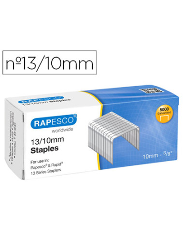 Grapas rapesco galvanizada 13/10 caja de 5000 unidades