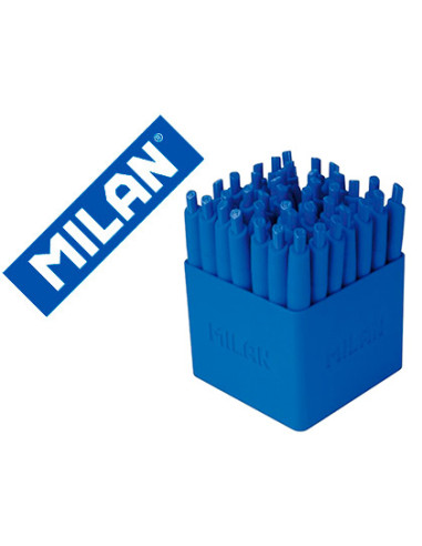 Boligrafo milan p1 expositor retractil 1 mm touch mini azul expositor de 40 unidades