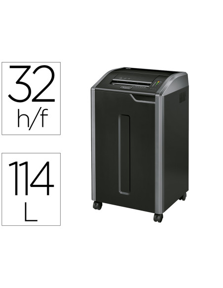 FELLOWES DESTRUCTORA MANUAL 425CI CORTE EN PARTÍCULAS DE 4X30MM NEGRO