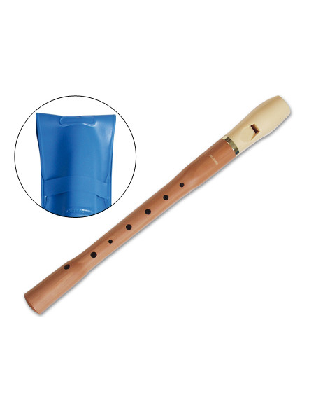 Flauta hohner madera -funda azul