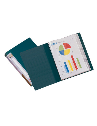 Carpeta liderpapel personaliza 31703 10 fundas polipropileno din a4 verde lomo personalizable