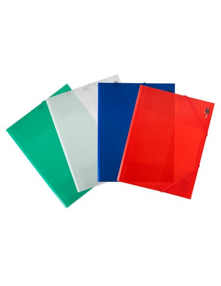 Carpeta liderpapel gomas solapas 34962 polipropileno din a4 azul translucido