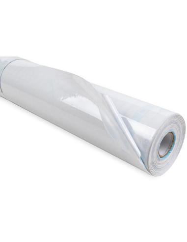 Rollo plastico adhesivo liderpapel 0.50x20 mt 80 mc removible