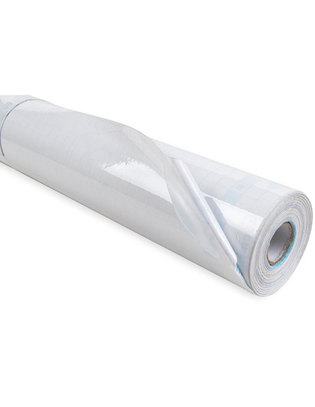 Rollo plastico adhesivo liderpapel 0.50x20 mt 80 mc removible