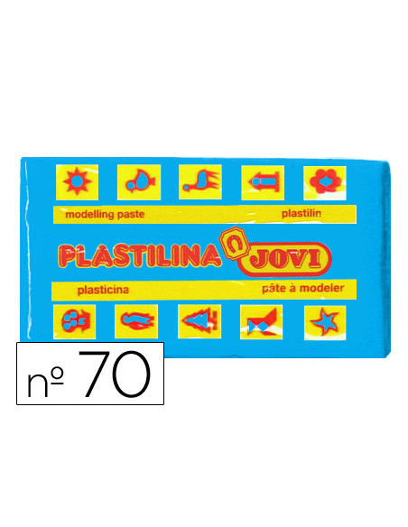 JOVI PLASTILINA SCHOOL CAJA 30 PASTILLAS 50GR AZUL CLARO