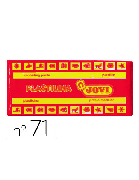 JOVI PLASTILINA SCHOOL CAJA 15 PASTILLAS 150GR ROJO