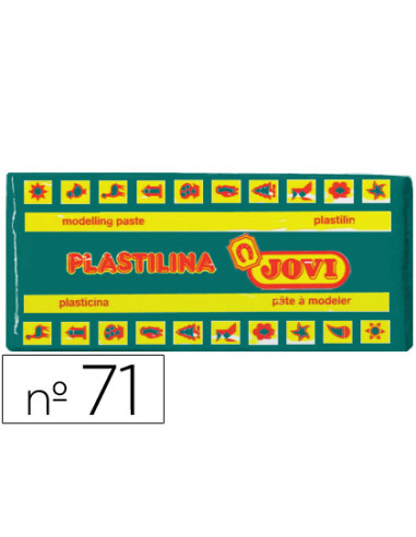 JOVI PLASTILINA SCHOOL CAJA 15 PASTILLAS 150GR VERDE OSCURO