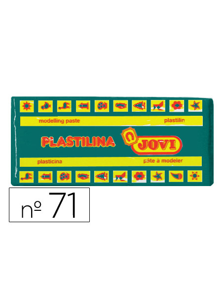 JOVI PLASTILINA SCHOOL CAJA 15 PASTILLAS 150GR VERDE OSCURO