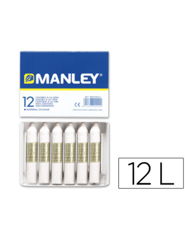 MANLEY ESTUCHE DE 12 CERAS 60MM (1) BLANCO