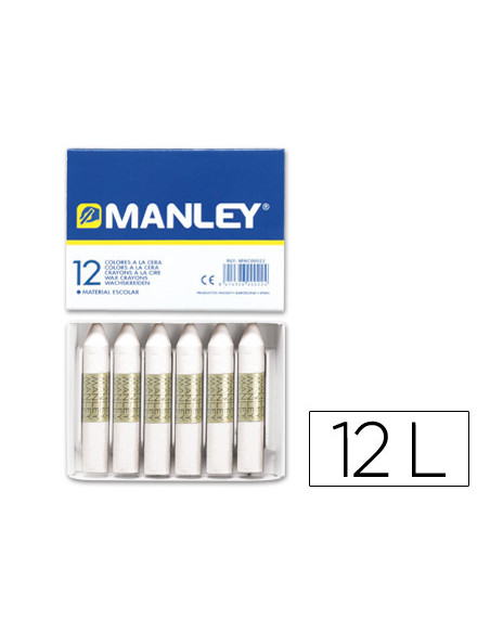 MANLEY ESTUCHE DE 12 CERAS 60MM (1) BLANCO