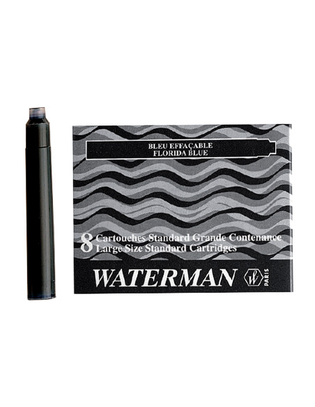 Tinta estilografica waterman serenity blue caja de 8 cartuchos standard largos