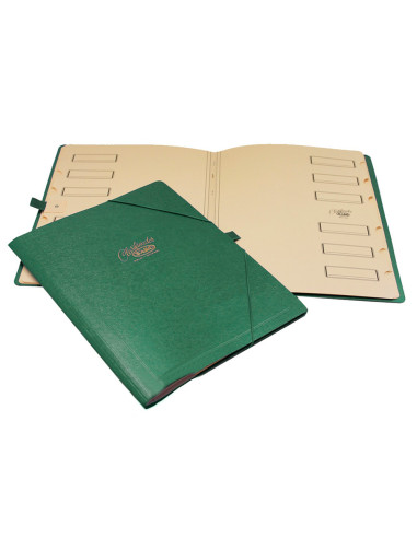 Carpeta clasificador carton compacto saro folio verde 12 departamentos