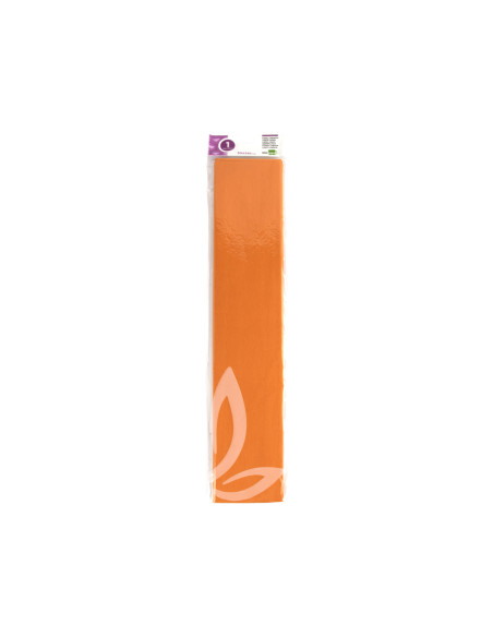 Papel crespon liderpapel 50 cm x 2.5m 34g/m2 naranja claro