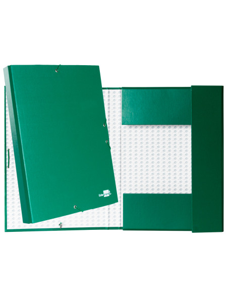 Carpeta proyectos liderpapel folio lomo 30mm carton forrado verde