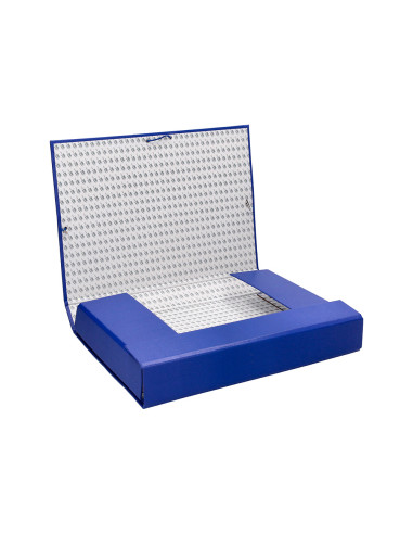 Carpeta proyectos liderpapel folio lomo 90mm carton forrado azul