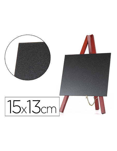 Pizarra negra liderpapel caballete madera superficie para rotuladores tipo tiza 15x13cm juego 3 unidades