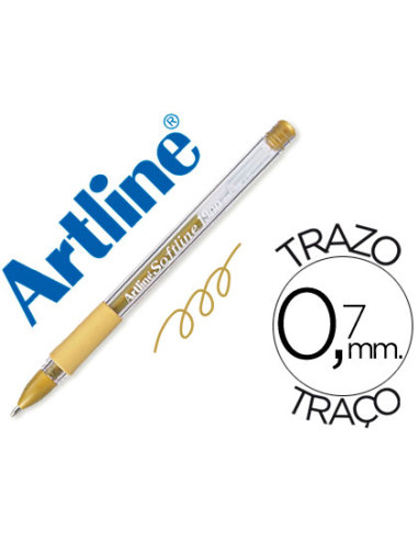 Boligrafo artline 1900 softline tinta aceite metalico oro