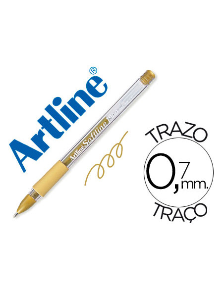 Boligrafo artline 1900 softline tinta aceite metalico oro