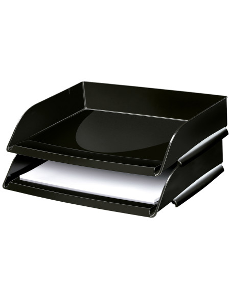 Bandeja sobremesa cep plastico apaisada negro 351x260x69 mm