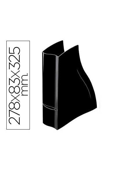 Revistero cep ellypse greenspirit plastico negro 278 x 83 x 325 mm.