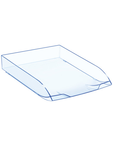 Bandeja sobremesa cep confort plastico transparente celeste 370x270x61 mm