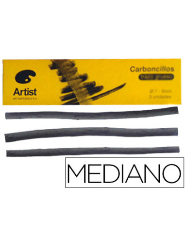 Carboncillo artist mediano 5-6 mm caja de 6 unidades