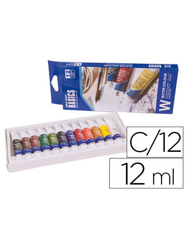 Acuarela artist caja carton de 12 colores surtidos 12 ml