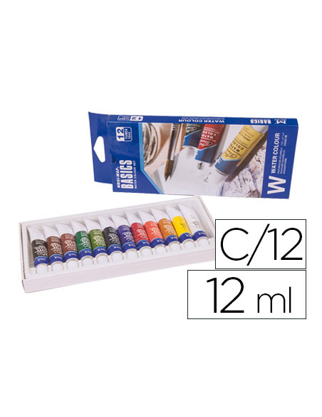 Acuarela artist caja carton de 12 colores surtidos 12 ml