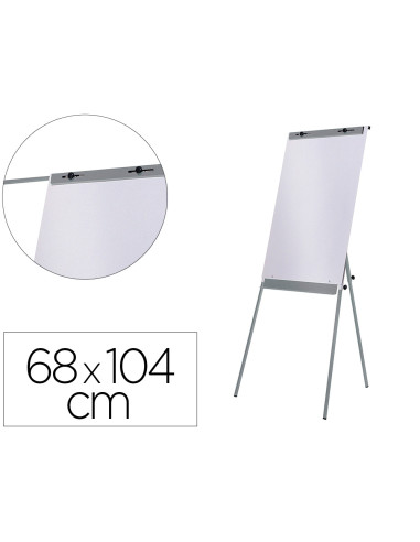 Pizarra blanca rocada con tripode para conferencias magnetica lacada brazo extensible 68x104 cm altura