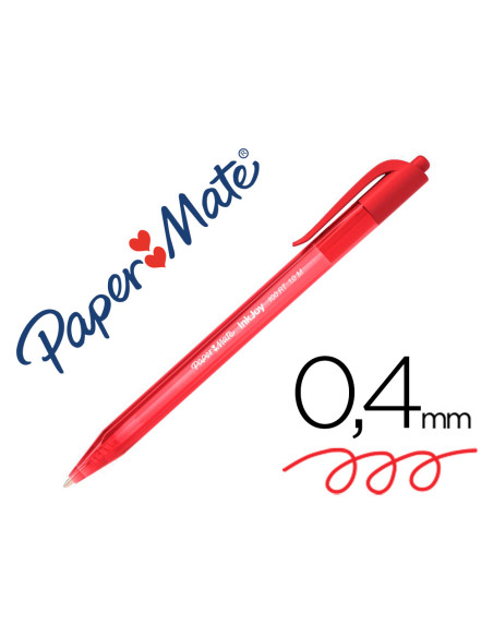 PAPER MATE INKJOY 100 BOLÍGRAFO RETRÁCTIL TRIANGULAR ROJO -20U-