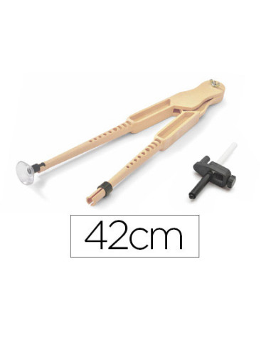 Compas para encerado faibo de plastico imitacion madera con adaptador 42 cm