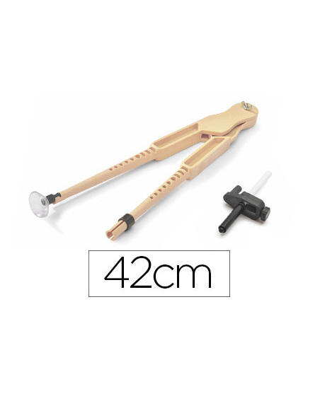 Compas para encerado faibo de plastico imitacion madera con adaptador 42 cm