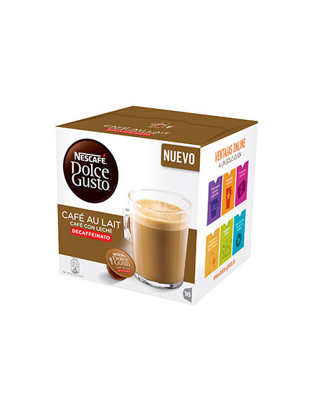 Cafe dolce gusto cafe con leche descafeinado monodosis caja de 16 unidades