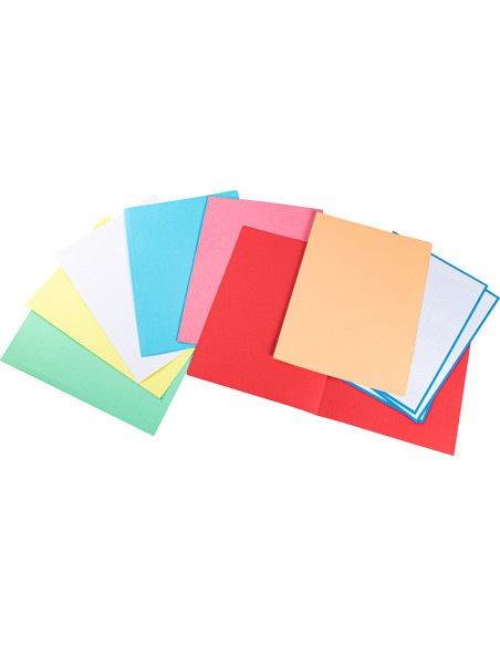 Subcarpeta cartulina liderpapel folio colores surtidos paquete de 25 unidades retractiladas